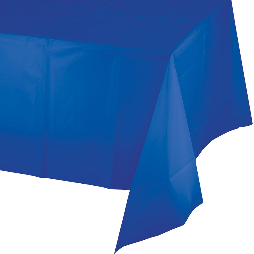 Caribbean Blue Plastic Rectangular Tablecover 137cm x 274cm - Party Savers