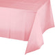 Pastel Pink Plastic Rectangular Tablecover 137cm x 274cm