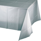 White Plastic Rectangular Tablecover 137cm x 274cm - Party Savers