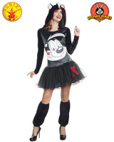 Women's Costume - Pepe Le Pew Hooded Tutu Dress - Party Savers