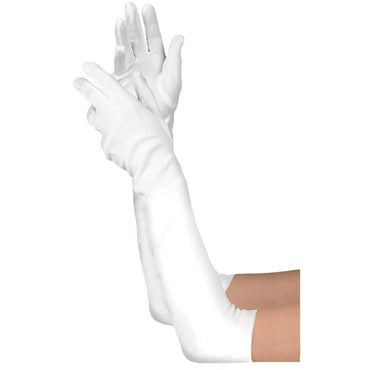 White Long Gloves - Party Savers