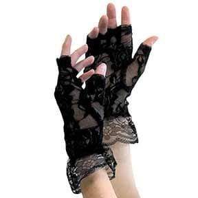 Fingerless Lace Gloves Black