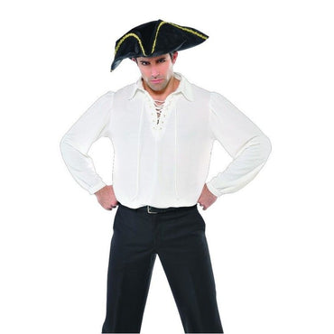 Mens Costume - Pirate Shirt Ivory - Party Savers