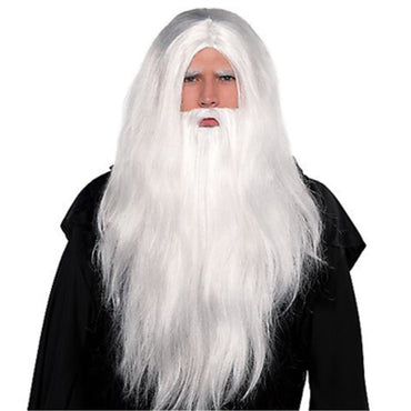 Sorcerer Wig and Beard Set - Party Savers