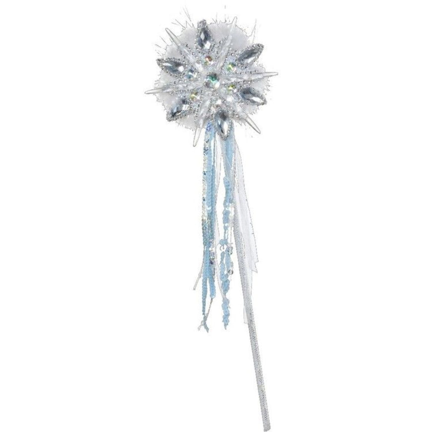 Snowflake Wand with Feather - Party Savers