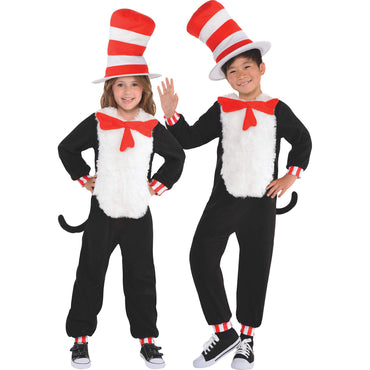 Kid's Costume - Cat in the Hat Jumpsuit 4-6 Years