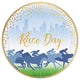 Race Day Hot Stamped Paper Plates 23cm 8pk - Party Savers