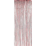 Red Metallic Curtain 91.4cm x 2.43m Each - Party Savers