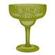 Fiesta Margarita Glass Olive Green Floral Debossed Finish 561ml Each