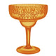 Fiesta Margarita Glass Burnt Orange Floral Debossed Finish 561ml Each
