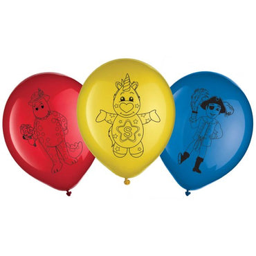 The Wiggles Party Latex Balloons 30cm 6pk