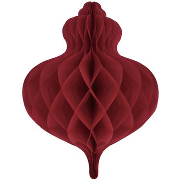 Christmas Honeycomb Red Bauble Decoration 40cm Each
