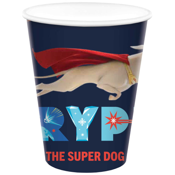 DC Super Hero Pets Paper Cups 266ml 8pk