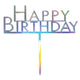 Rainbow Acrylic Happy Birthday Cake Topper Pick Each