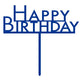 Bright Royal Blue Acrylic Happy Birthday Cake Topper Pick Each