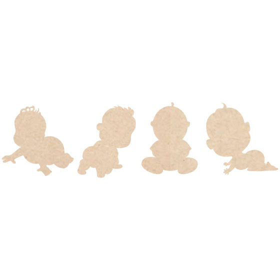 Ready to Pop MDF Baby Shape Favors 5cm 24pk