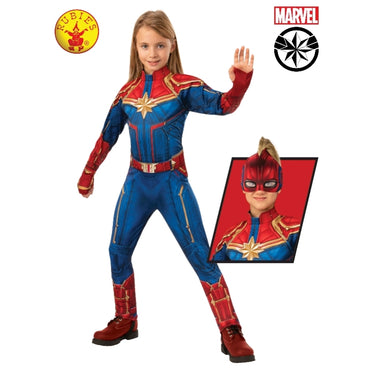 Captain Marvel Deluxe Hero Suit for 3-5 Yrs Old - Party Savers