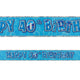 Blue Glitz 40th Birthday Foil Banner 3.6m - Party Savers