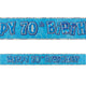 Blue Glitz 70th Birthday Foil Banner 3.6m - Party Savers