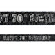 Black Glitz 70th Birthday Foil Banner 3.6m - Party Savers