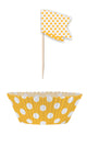 Yellow Dots Cupcake Kit - Party Savers