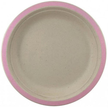 Light Pink Sugarcane Plate 180mm 10pk - Party Savers