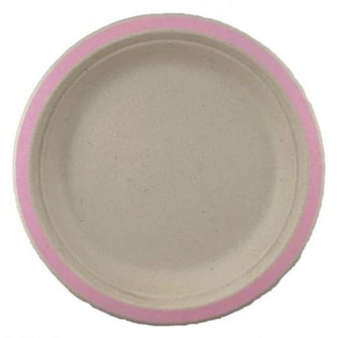 Light Pink Sugarcane Plate 230mm 10pk - Party Savers