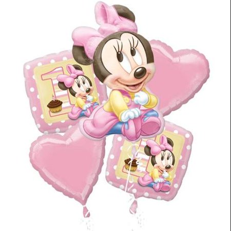 Minnie 1st Birthday Balloon Bouquet - Party Savers