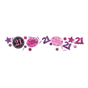 Pink Celebration 21 Confetti 34g - Party Savers