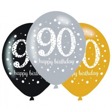 Sparkling Celebration 90 Latex Balloon 30cm 6pk - Party Savers