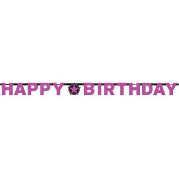 Pink Celebration Happy Birthday Letter Banner Each - Party Savers