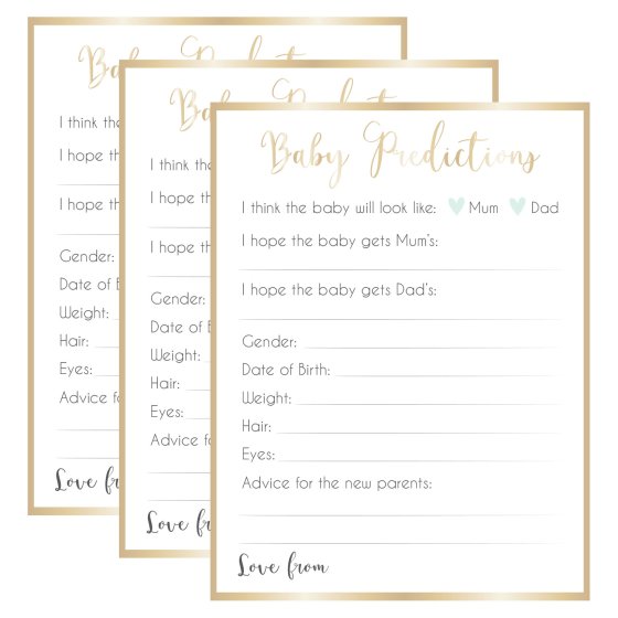 Ready To Pop Baby Predictions Game Sheets 8pk