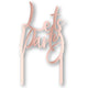 Rose Gold Acrylic Let's Party Cake Topper Pick Each