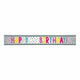 Happy Birthday Dots Multi-Coloured Add-An-Age Foil Banner 1.8m Each