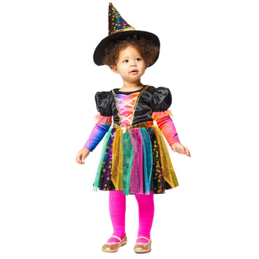 Rainbow Witch Girls Costume NEW DESIGN
