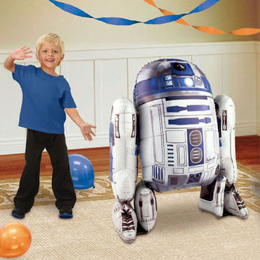 Star Wars R2D2 AirWalkers Foil Balloon 86cm x 96cm - Party Savers