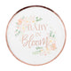 Baby in Bloom Foiled Paper Plates 24cm 8pk