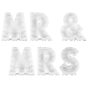 Botanical Wedding Mr & Mrs Balloon Mosaic 6pk