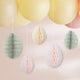 Hey Bunny Pastel Honeycomb Hanging Easter Egg Decorations 5pk