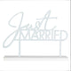 Contemporary Wedding Just Married Wedding Table Sign 25cm x 29cm Each