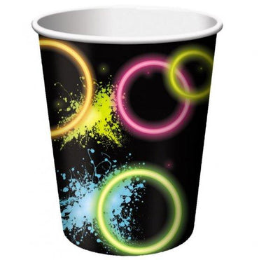 Glow Party Cups Paper 266ml 8pk
