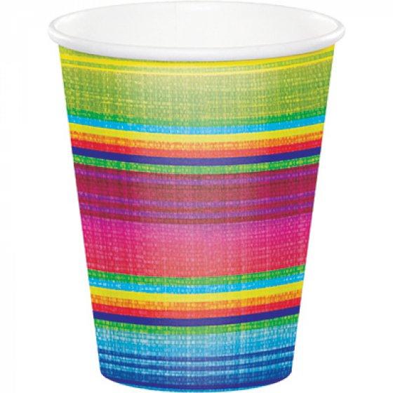 Serape Cups Paper Fiesta 266ml 8pk