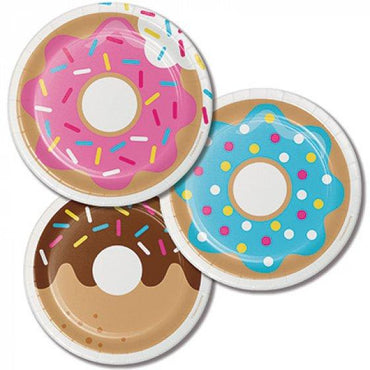Donut Time Lunch Plates Paper 18cm