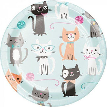 Purrfect Party Lunch Plates Paper 18cm