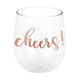 Cheers Stemless Plastic Wine Glass