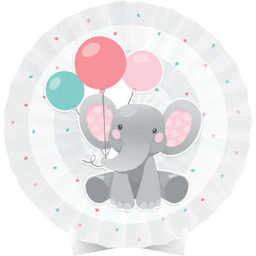Enchanting Elephant Girl Centrepiece Paper Fan 40cm - Party Savers