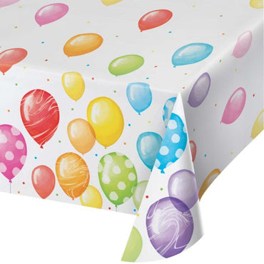 Balloon Bash Birthday All Over Print Paper Tablecover 137cm x 259cm Each