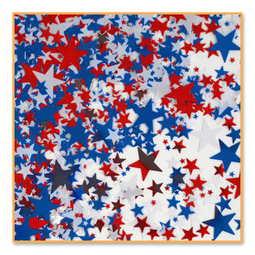 Red, White And Blue Stars Confetti .5oz - Party Savers