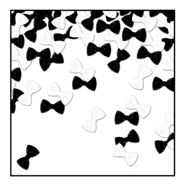 Black and White Bow Ties Confetti 14.8g Pack