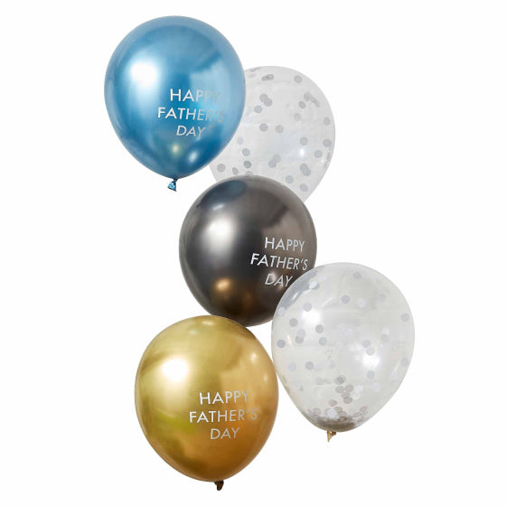 Happy Father's Day Balloon Cluster 30cm 5pk